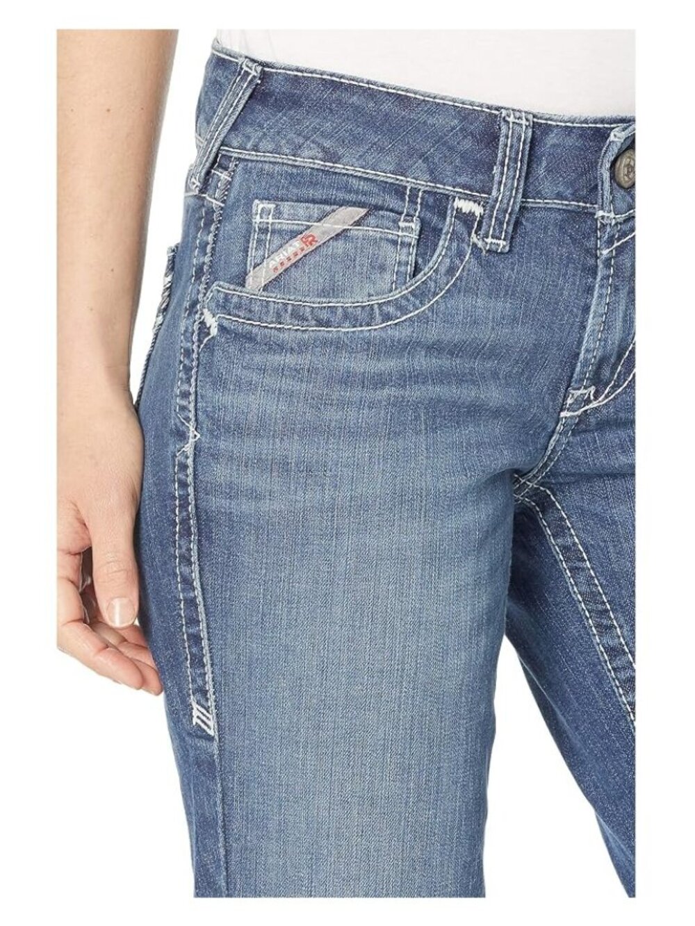 Ariat Womens FR Mid Rise Bootcut Jeans 28S Blue Denim Cat 2 Flame Resistant Work